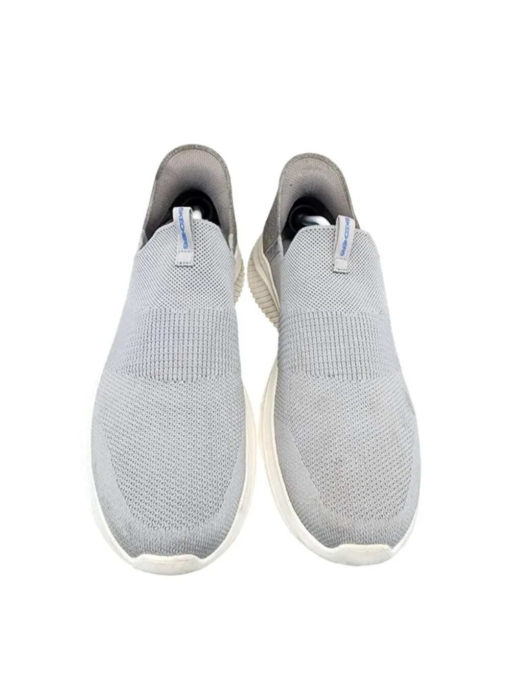 Skechers Shoes Mens Size 12 Gray Slip Ins Hands Free Slip On Sneakers *Read*